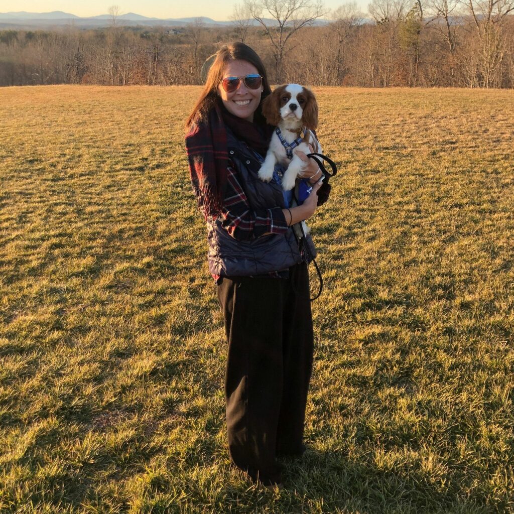 Author Sadie Cornelius with her Cavalier KC Spaniel