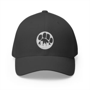 Embroidered 'Paw & Order' Fitted Hat - Black Logo