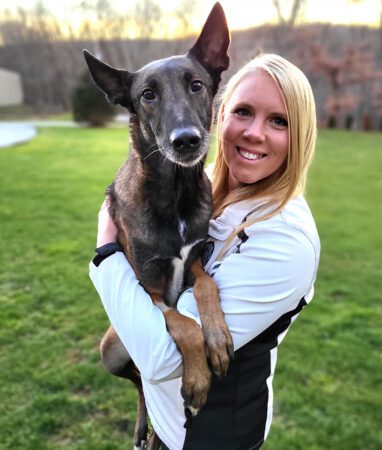 Elissa Weimer with K-9 Zera