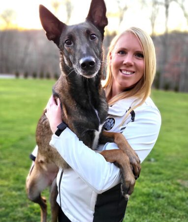 Elissa Weimer with K-9 Zera