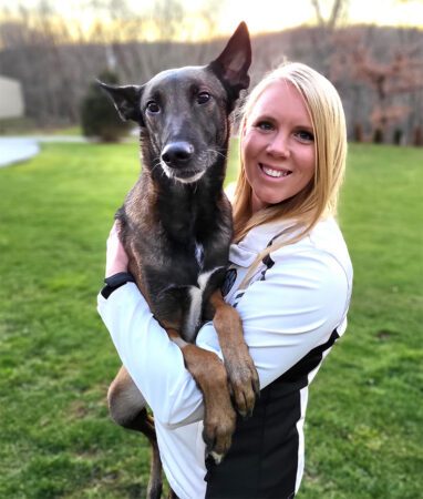 Elissa Weimer with K-9 Zera